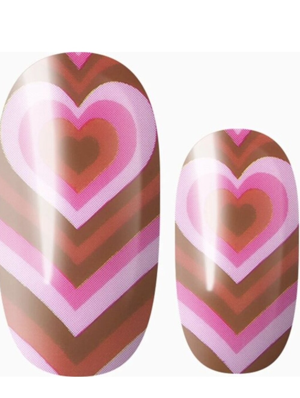 3 For 15 - LILY & FOX - SWEETHEART CHEVRON Nail Stickers Wraps Strips Valentine